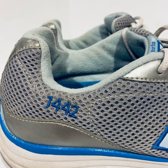 NEW BALANCE 1442 ROCK & TONE WALKING SHOES WOMENS 11B SILVER & BLUE SPEED WALKER - Picture 3 of 9